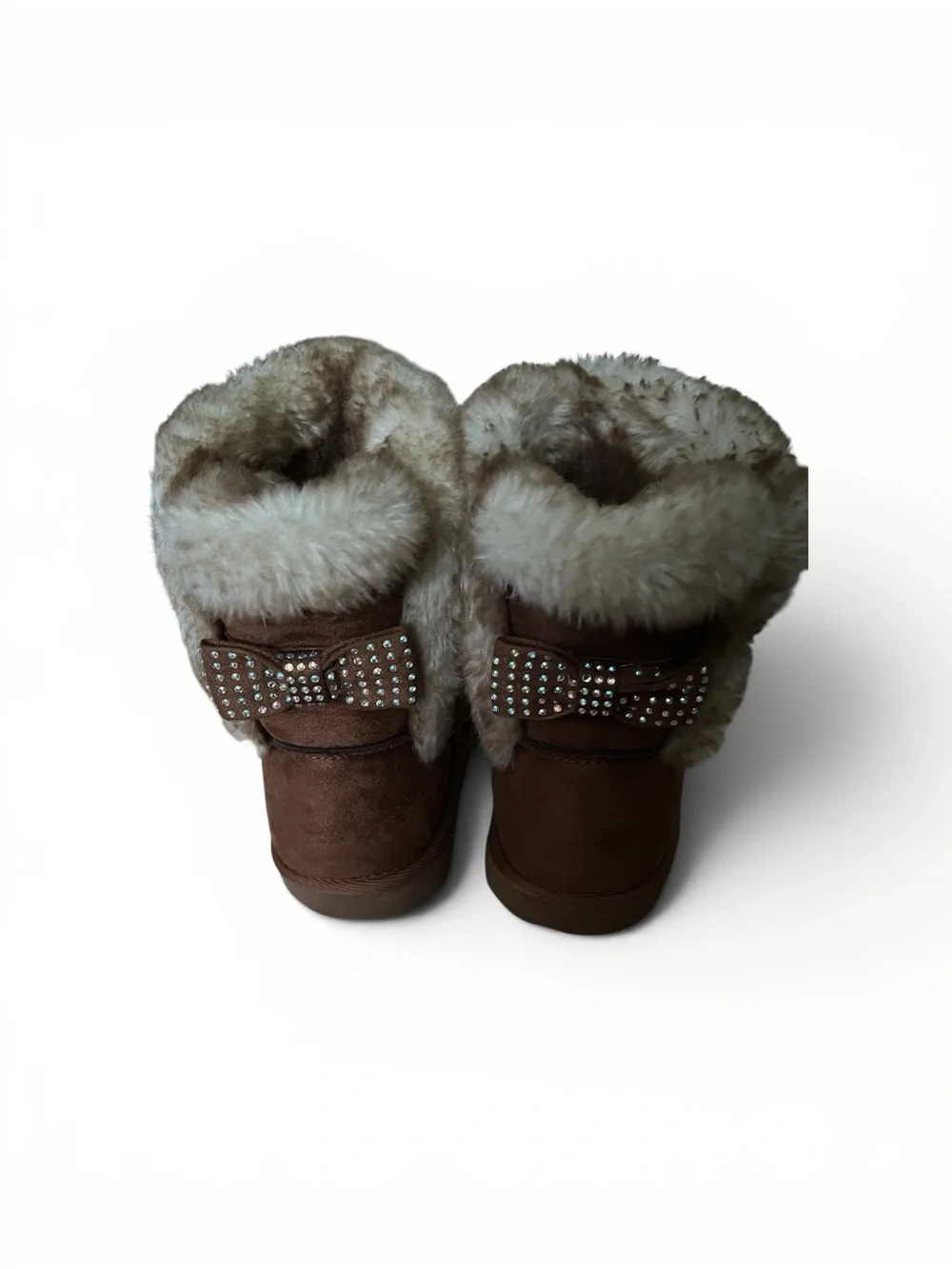Sugar Kids Brown Faux-Fur Trim Winter Boots